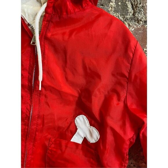 Vintage Toddler Windbreaker Jacket Red/White with Puppy and Bone 2T - Picture 3 of 13